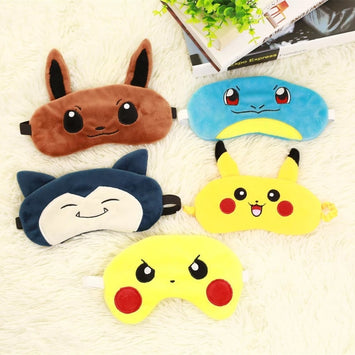 NEW Pokemon Go Sleep Mask Eye Mask Eyeshade Cover Shade Eye Patch Soft Portable Blindfold Cosplay Pikachu Travel Eyepatch Japan