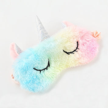 2020 New 1Pc Unicorn Eye Mask Cartoon Sleeping Mask Plush Eye Shade Cover Eyeshade Suitable For Travel Home Party Gifts