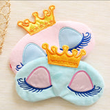 1pc Crown Eye Blinder Winker Sleep Mask Padded Eyeshade Rest Relax for sleep eye cover Travel Cartoon Long Eyelashes