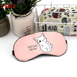 1pc Cartoon Sleeping Mask For Eye Travel Relax Sleeping Aid Eye Patch Shading Eye Mask Eyepatch Eye Cover Cotton Eyeshade