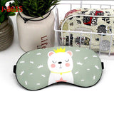 1pc Cartoon Sleeping Mask For Eye Travel Relax Sleeping Aid Eye Patch Shading Eye Mask Eyepatch Eye Cover Cotton Eyeshade