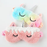 Unicorn Eye Mask Cartoon Variety Sleeping Mask Plush Eye Shade Cover Eyeshade Relax Mask Suitable for Travel Home Party Gifts