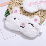 Unicorn Eye Mask Cartoon Variety Sleeping Mask Plush Eye Shade Cover Eyeshade Relax Mask Suitable for Travel Home Party Gifts