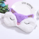 Unicorn Eye Mask Cartoon Variety Sleeping Mask Plush Eye Shade Cover Eyeshade Relax Mask Suitable for Travel Home Party Gifts