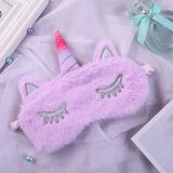 Unicorn Eye Mask Cartoon Variety Sleeping Mask Plush Eye Shade Cover Eyeshade Relax Mask Suitable for Travel Home Party Gifts