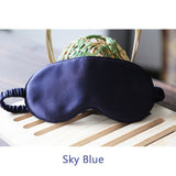 19 Momme Mulberry Silk Sleep Eye Mask & Blindfold with Elastic Strap Soft Eye Cover Eyeshade for Night Sleeping, Travel, Nap