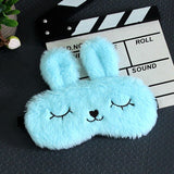 Ophax Cute Cartoon Eye Cover Bunny Sleeping Eye Mask Funny Plush Sleep Mask Christmas Rest Eye Band Eyepatch Sleep Aid Blindfold