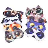 Cute Cat Dog Sleep Mask Eyeshade Cover Eye Mask Natural Sleeping Soft Blindfold Eyepatch Sleep Eyeshade Eye Cover Hot