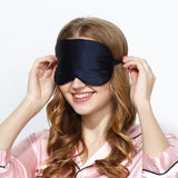 OPHAX Black Sleep Mask For Sleeping Silk Eye Mask Sleep Blindfold Mulberry Silk Eyeshade Eyes Cover Bandage Smooth Rest Aid