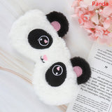 Panda Eye Mask Plush Animal Mouse Bear Deer Eye Cover Cute Plush Eye Mask Girl Toy Suitable For Travel Home Party