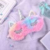 2020 New 1Pc Unicorn Eye Mask Cartoon Sleeping Mask Plush Eye Shade Cover Eyeshade Suitable For Travel Home Party Gifts