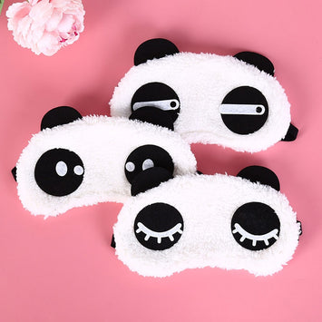 Health Care Tools Cute Face White Panda Eye Mask Eyeshade Shading Sleep Cotton Goggles Eye Mask Sleep Mask Eye Cover 3 Styles