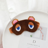 Animal Crossing Tom Nook Cute Cartoon 3D Adjustable Eyeshade Natural Relax Sleeping Eye Mask Sleep Travel Shade Cover Blindfold