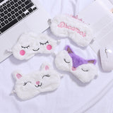 Cute Plush Sleep Eye Mask Fox Cloud Sheep Dream Eye Cover Sleeping Mask Eye Band Shade Blindfold Goggles Relax Travel Eyepatch