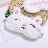 Cute Plush Sleep Eye Mask Fox Cloud Sheep Dream Eye Cover Sleeping Mask Eye Band Shade Blindfold Goggles Relax Travel Eyepatch