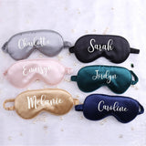 Personalized Satin Eye Mask For Sleeping Birthday Eye Mask Sleepover Gift Anniversary Customized Monogram Bachelorette Favor