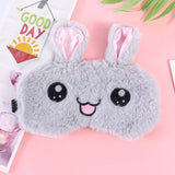 Cartoon Plush Sleeping Mask Cover Cute Rabbit Bear Eye Cover Sleep Mask Eyeshade Relax Mask for Travel Home Party Gifts