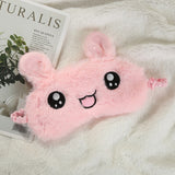 Cartoon Plush Sleeping Mask Cover Cute Rabbit Bear Eye Cover Sleep Mask Eyeshade Relax Mask for Travel Home Party Gifts