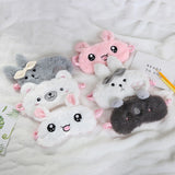 Cartoon Plush Sleeping Mask Cover Cute Rabbit Bear Eye Cover Sleep Mask Eyeshade Relax Mask for Travel Home Party Gifts