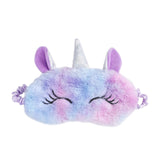 3D Cartoon Unicorn Silk Eye Mask Variety Sleeping Mask Eyeshade Relax Mask Plush Eye Shade Cover  For Travel Home Party Gifts