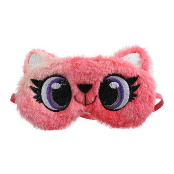 Sequins Cute Unicorn Eye Mask Colorful Fur Sleeping Eye Band For Women Winter Travel Cute Soft Animal Eye Cover Blindfold