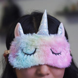 Cartoon 1PCS Mayitr Unicorn Eye Mask Variety Sleep Mask Plush Eye Shade Cover Eyeshade Mask Suitable for Travel Home Plush Gift